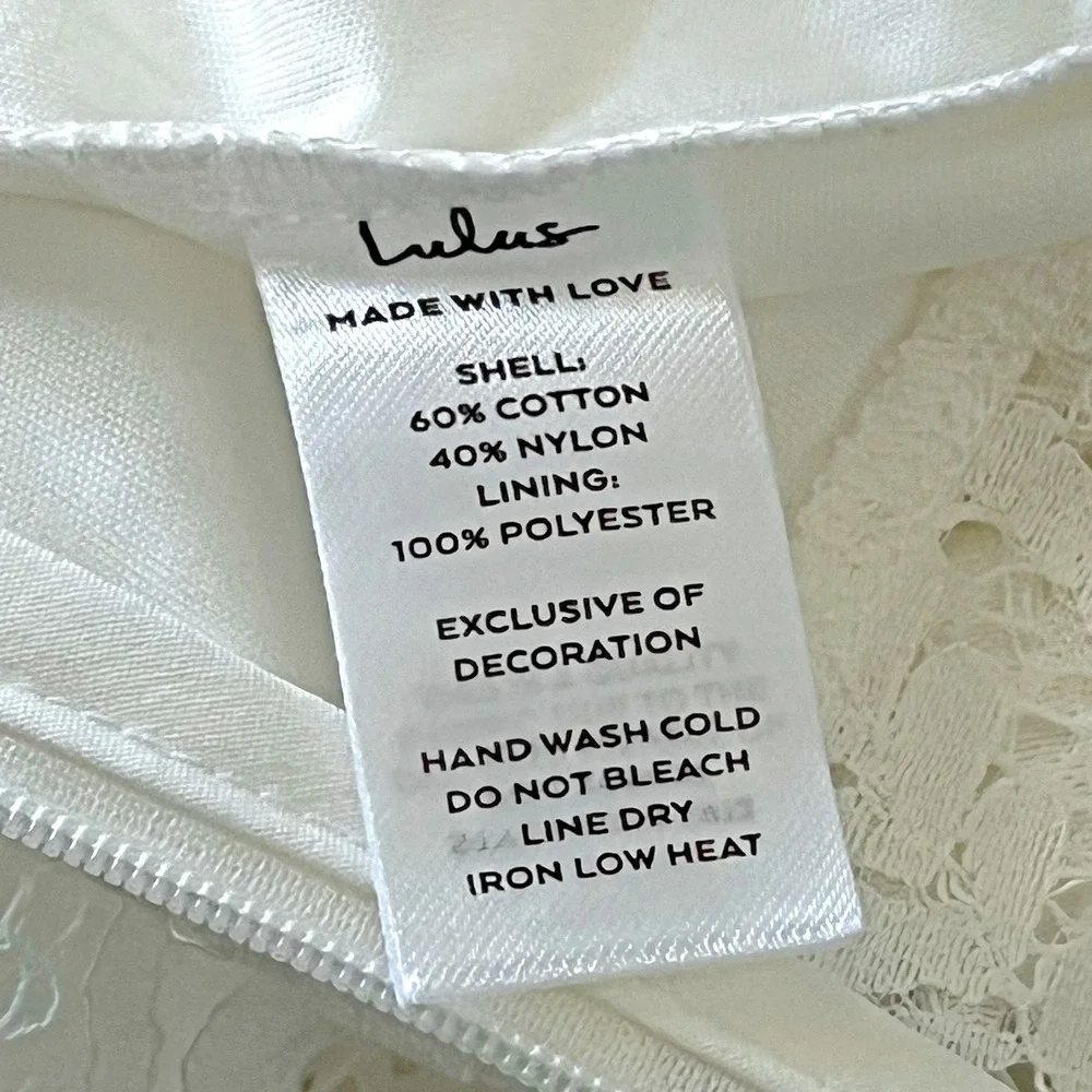 Lulus White Lace Sheath Midi Dress XXL NWOT Bridal Shower Rehearsal Dinner - Picture 7 of 7